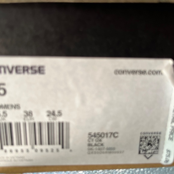 Converse Blk Embossed Snake 7.5 - Picture 12 of 12